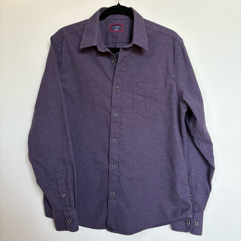 UNTUCKit Purple Cotton Sherwood Shirt, Men’s Large Slim Fit, Casual